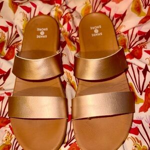 Shade & Shore Women's Metallic Sandals